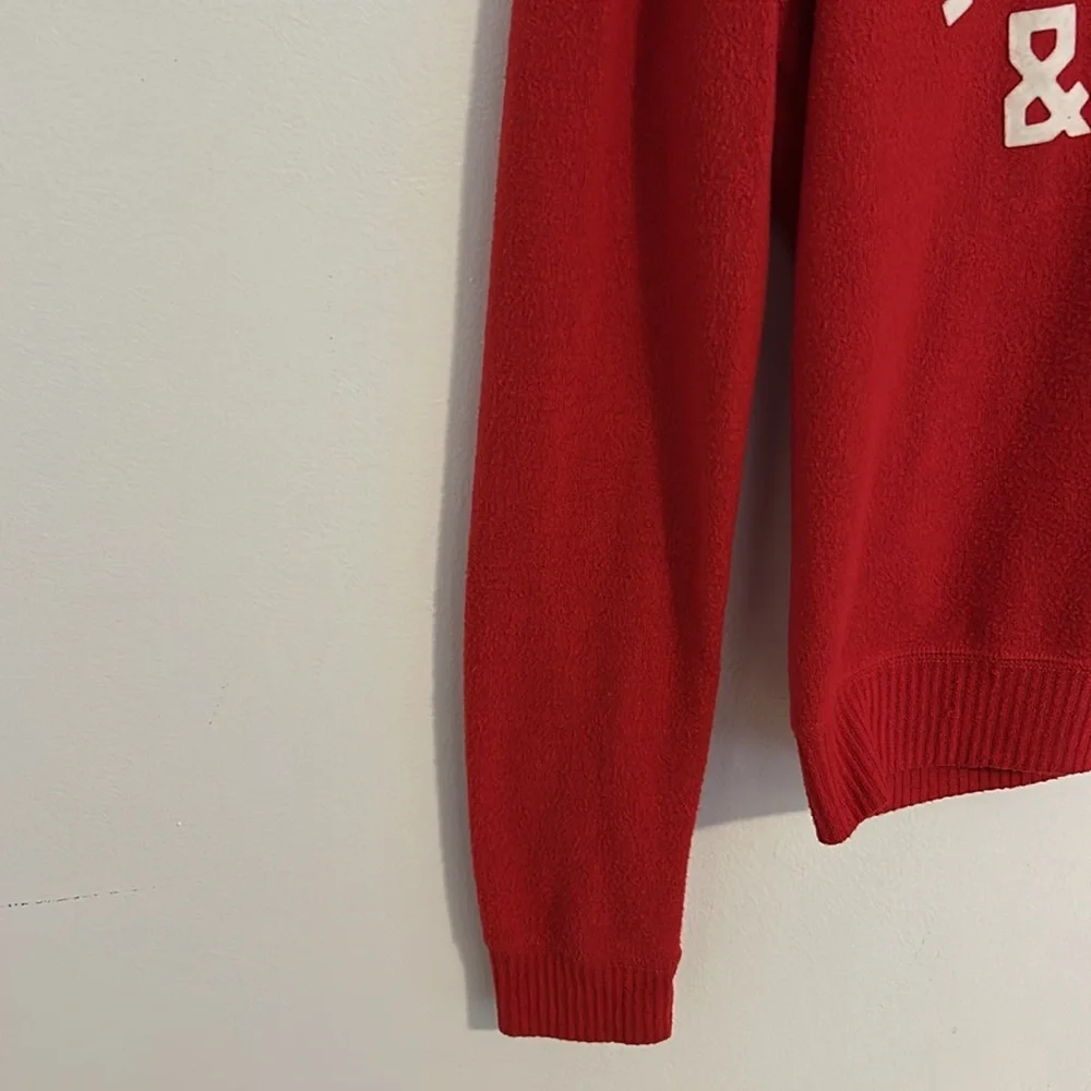 Abercrombie & Fitch Long Sleeve Slightly Cropped Hip Fit Red Top Size XS - Picture 4 of 8